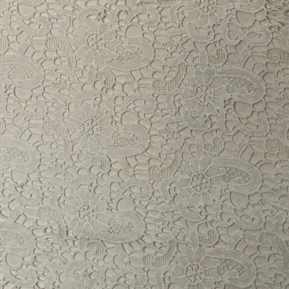 Adrianna Papell Women’s XL Ivory Long Sleeve Lace Front Sweatshirt - Picture 9 of 10